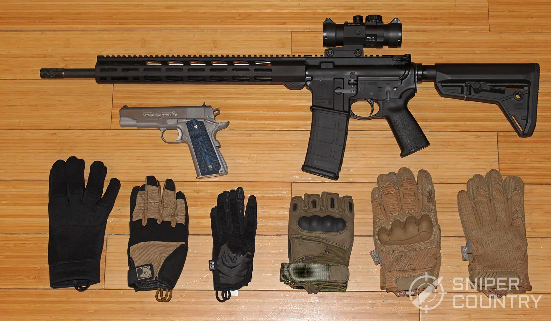 Best shooting gloves and AR-15 Pistol