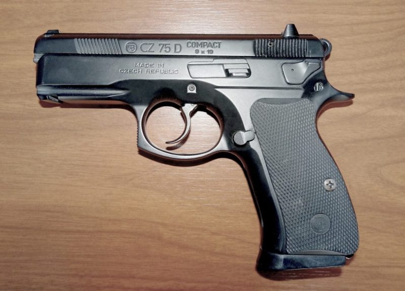 A close up view of the CZ 75 Compact