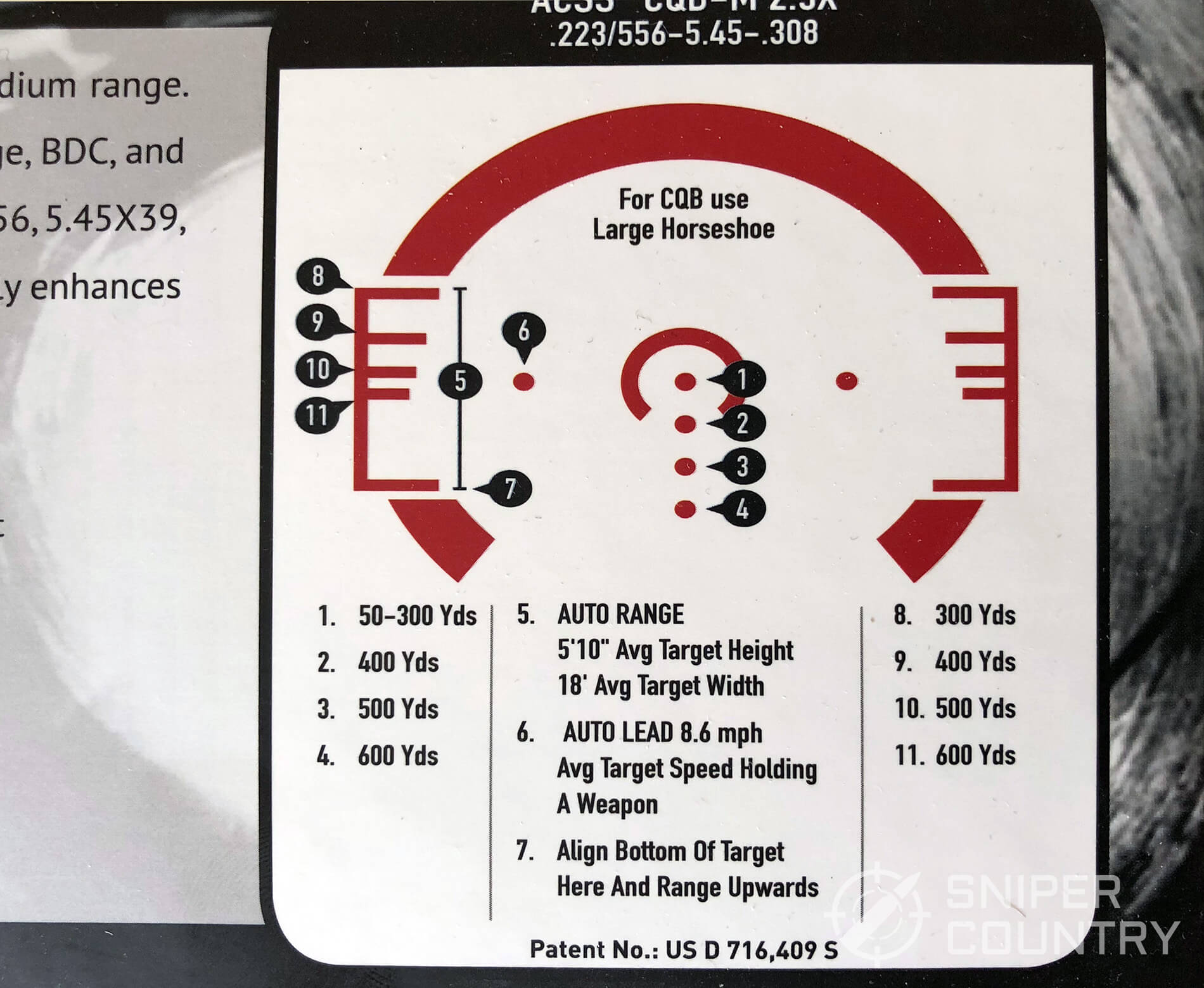 ACSS CQB-M Reticle instructions