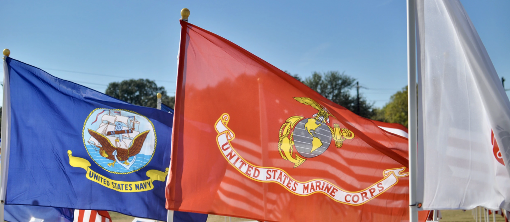 United States Navy and United States Marine Corps flags