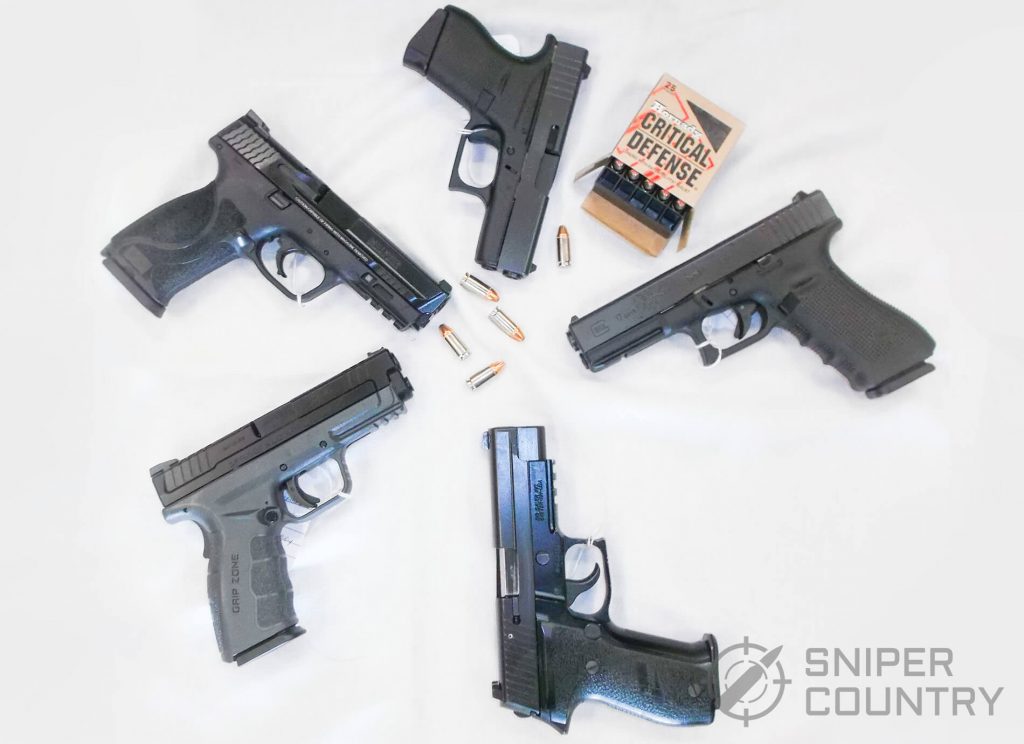 9mm pistols and ammo
