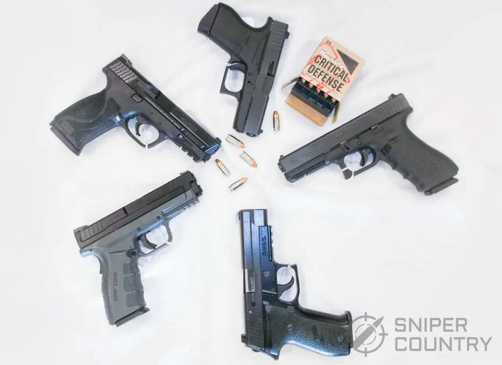 9mm pistols and ammo