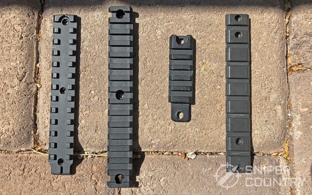 All rails (two weaver two Picatinny)