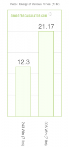 Average Recoil .243 Win vs .308 Win