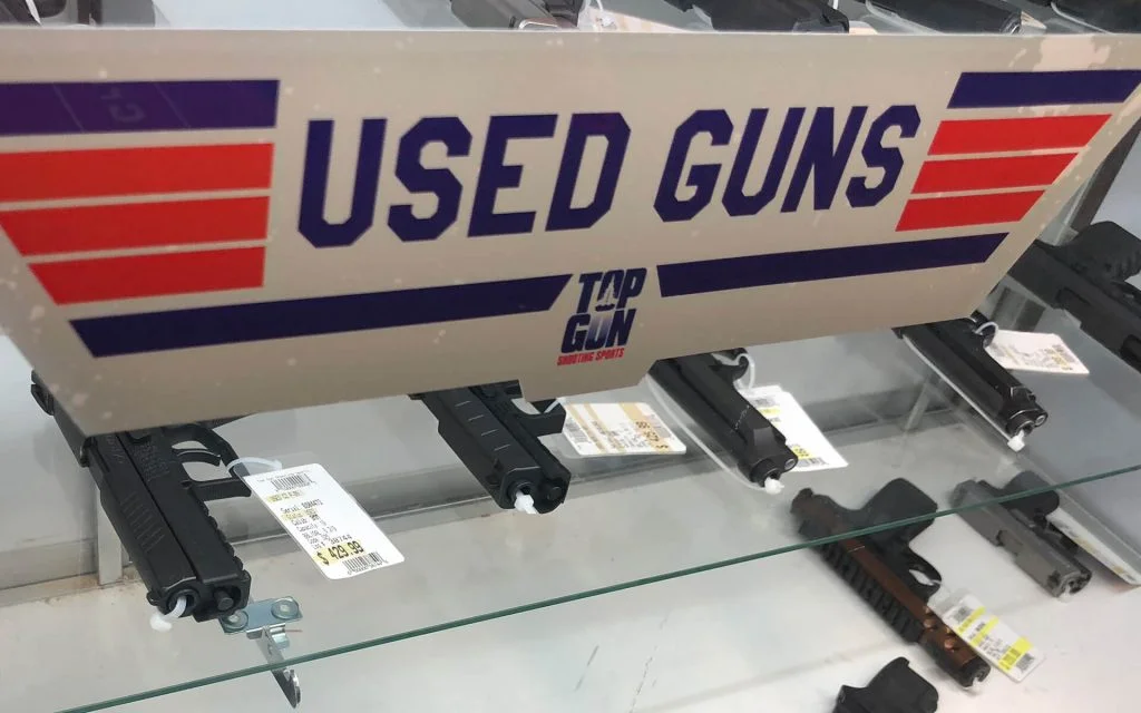 Used guns on shelf