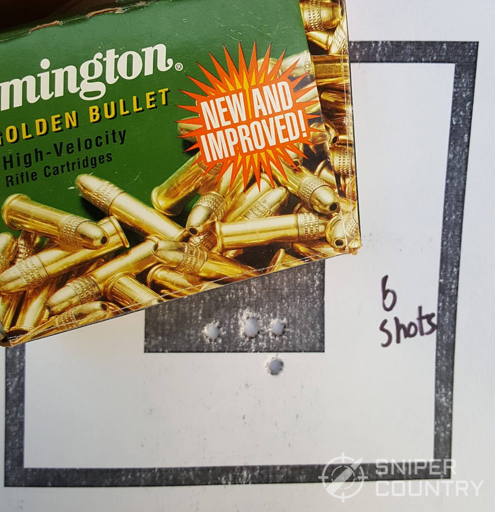 Remington Gold Ammo Grouping