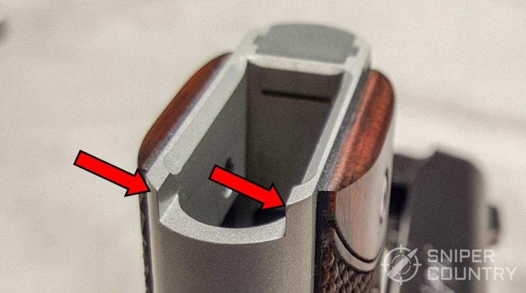 Kimber Micro 9 mag well edges