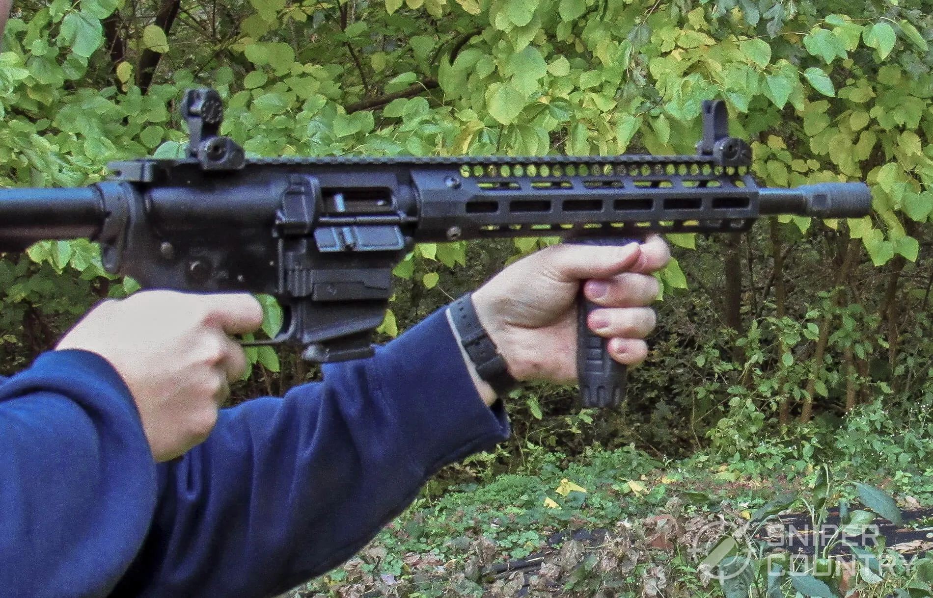 Troy Defense M5 9mm Carbine being shot