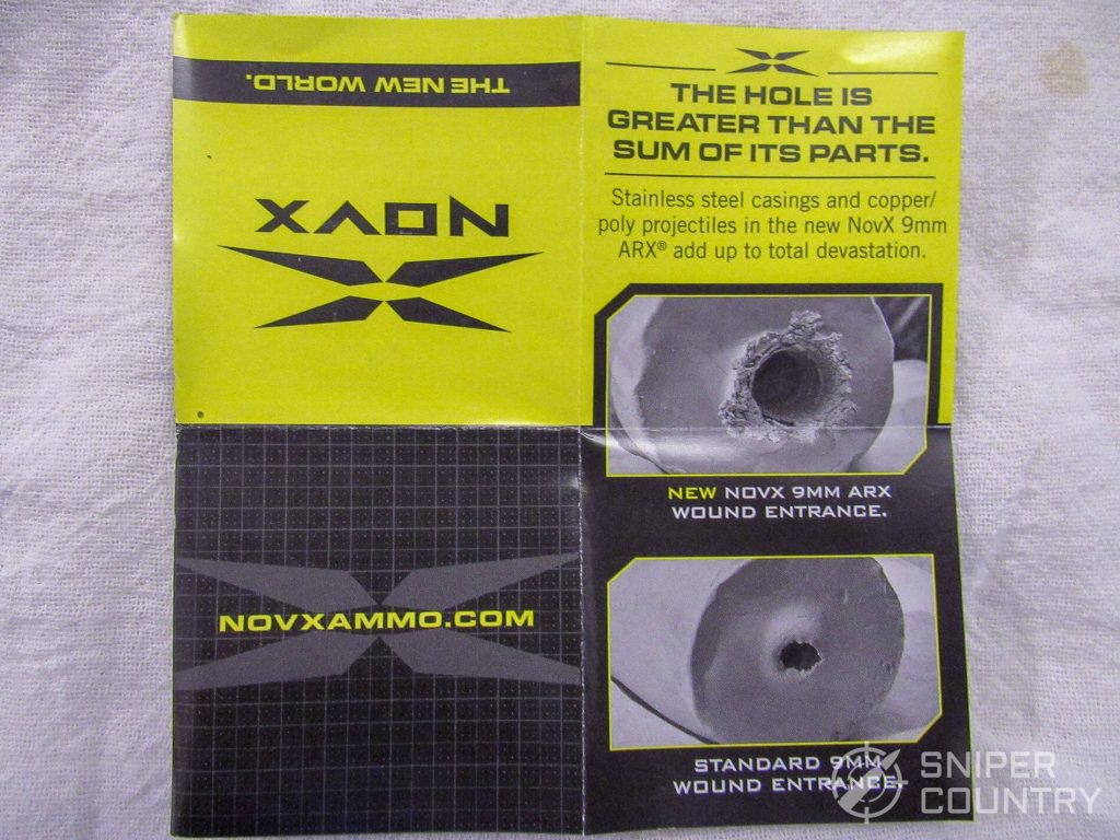 NovX 9mm Ammo flyer