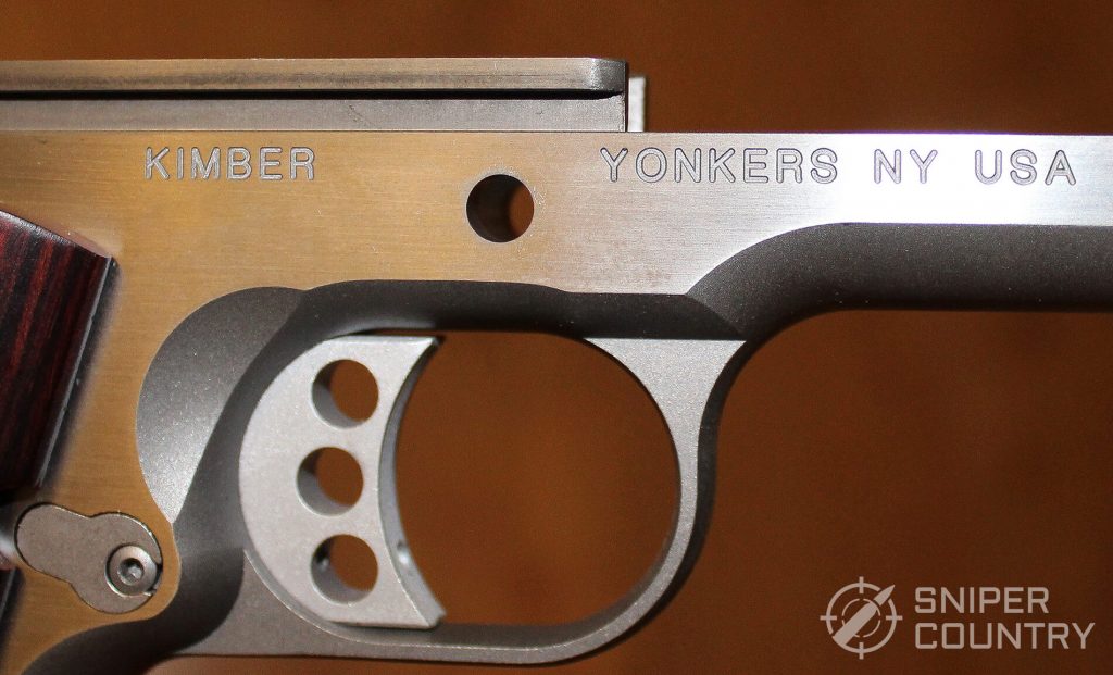 Kimber Custom II frame engraving right