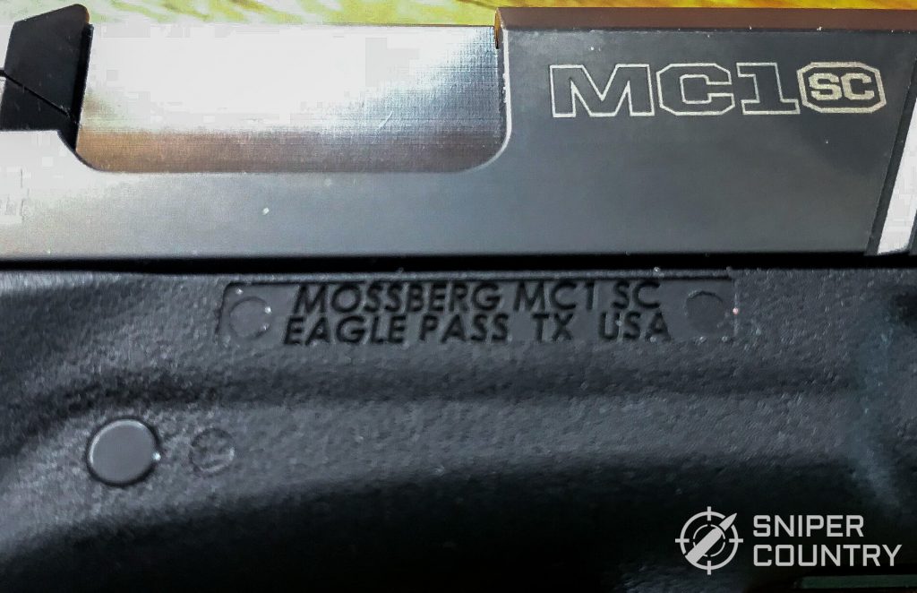 Mossberg MC1sc Review Mossberg MC1sc frame branding