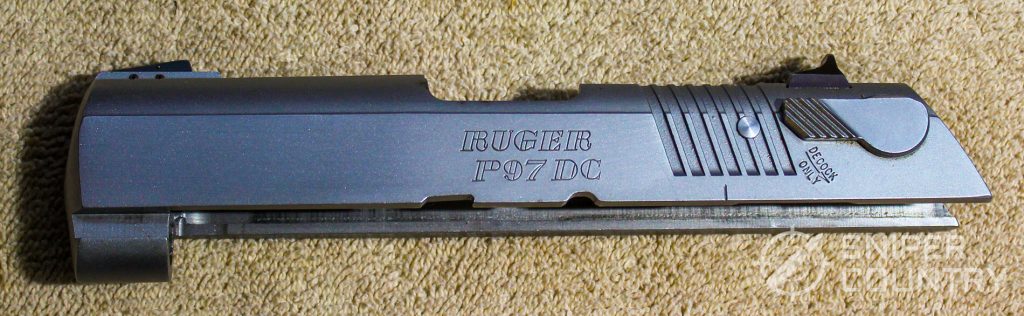 Ruger P97 slide left side