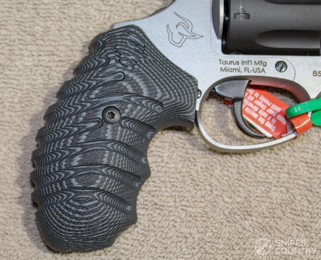 Taurus Defender 856 grip logo