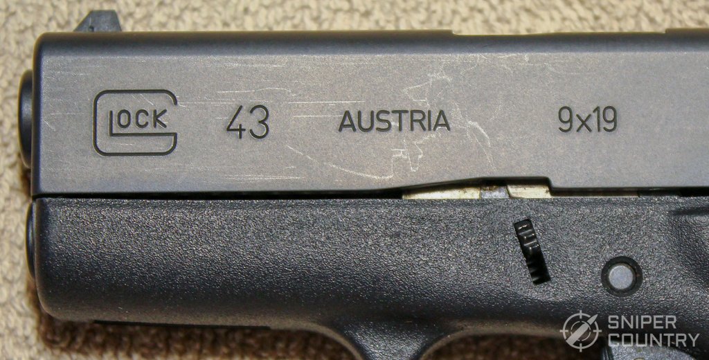 Glock 43 slide branding