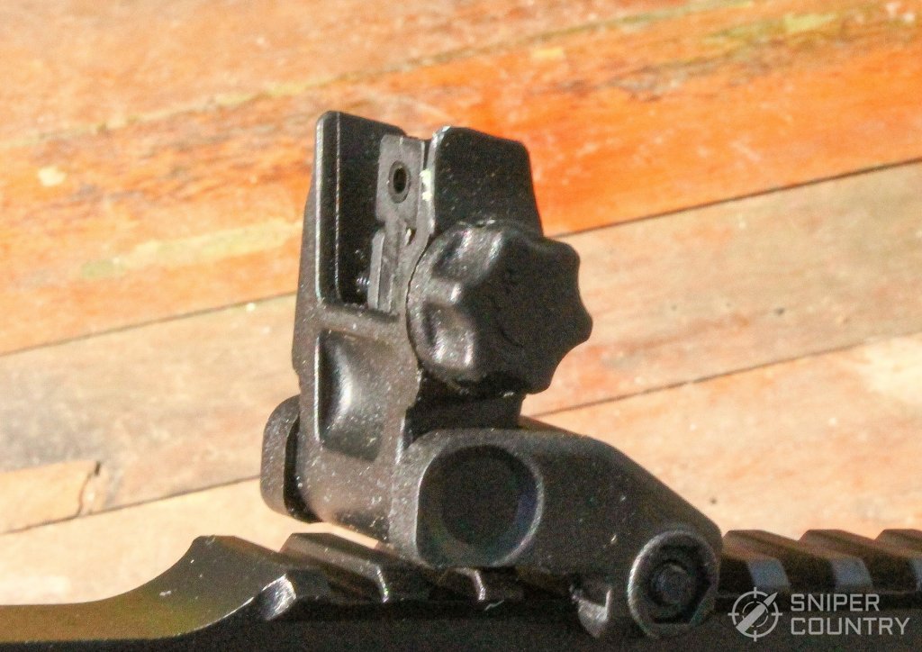 HK 416 Pistol Review HK416 rear sight side