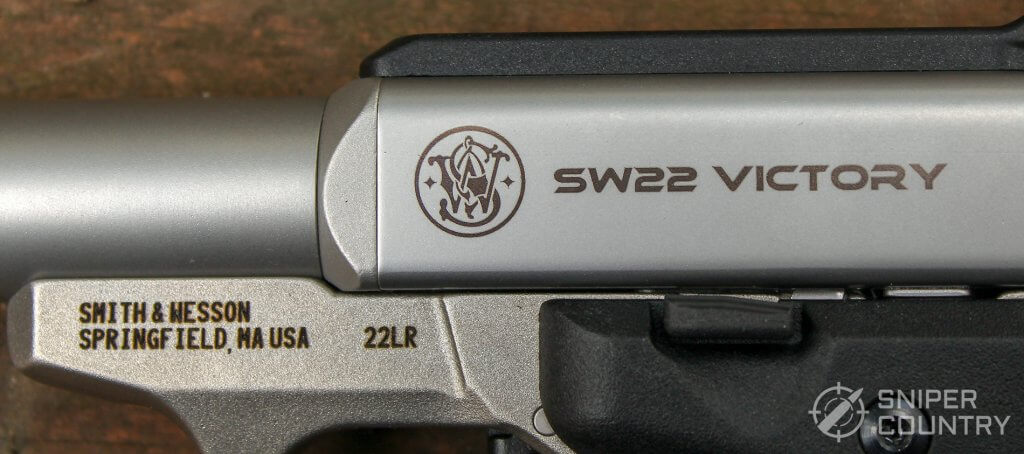 Smith & Wesson SW22 Victory frame branding