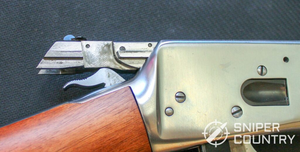 Rossi R92 357 Magnum Lever Action Rifle action open