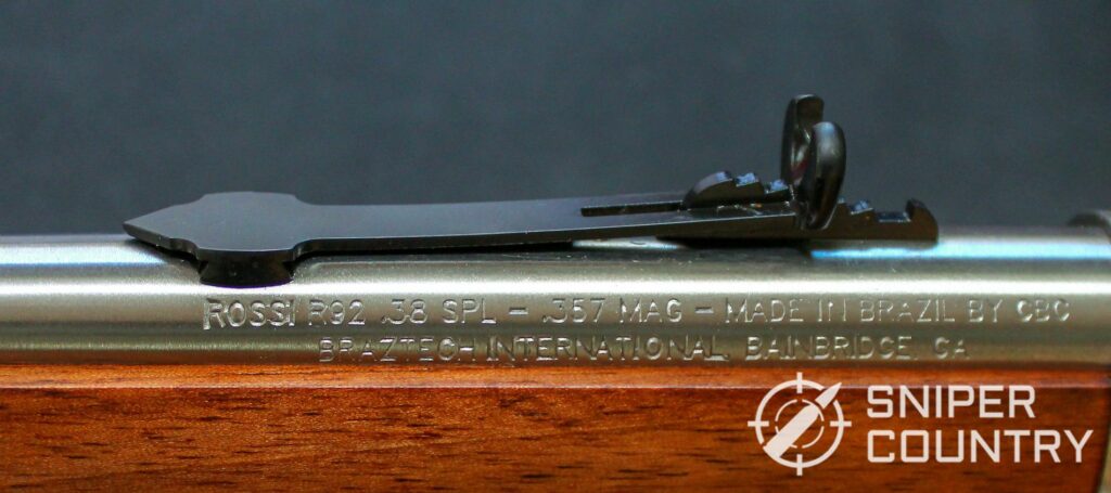 Rossi R92 357 Magnum Lever Action Rifle barrel engraving