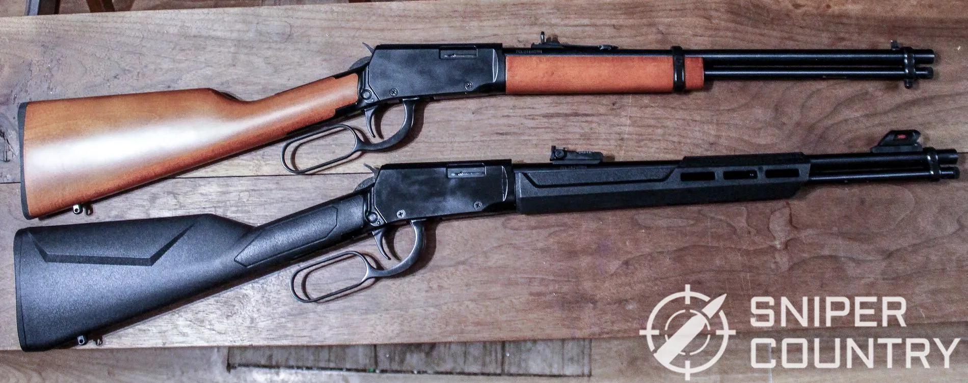 rossi 22 lever action rifle side by side