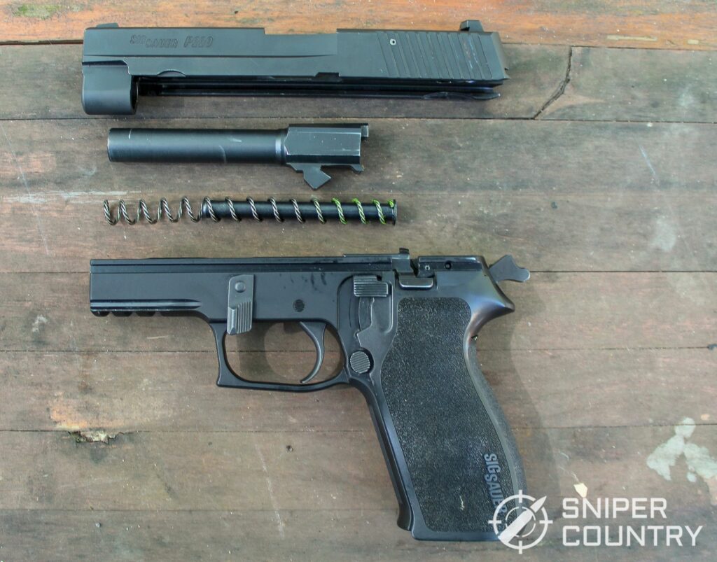 Sig P220 gun field stripped