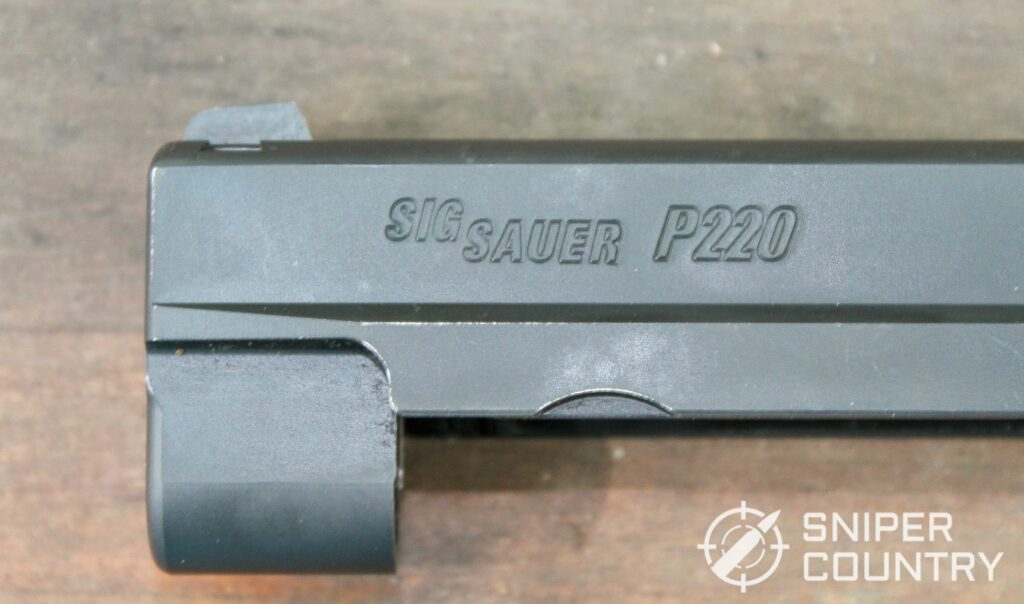 Sig P220 slide engraving