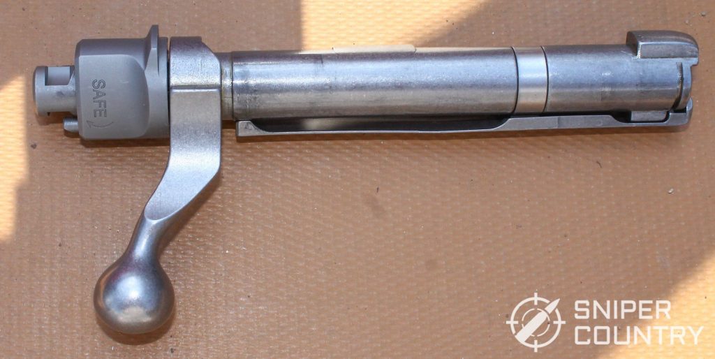 The Ruger Scout Rifle bolt, a simple two-lug Mauser derivative