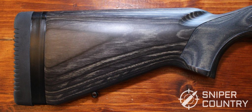 The buttstock of the Ruger scout rifle