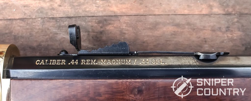 Henry Big Boy .44 Magnum rifle barrel engraving - caliber