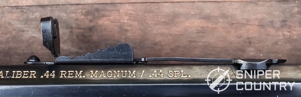 Henry Big Boy .44 Magnum Rifle rear sight close up