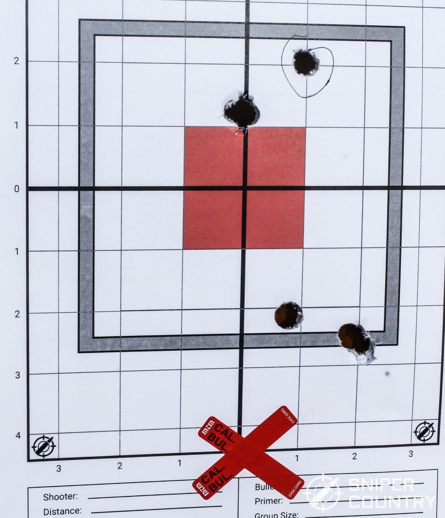 Henry Big Boy .44 Magnum rifle target shot with handload