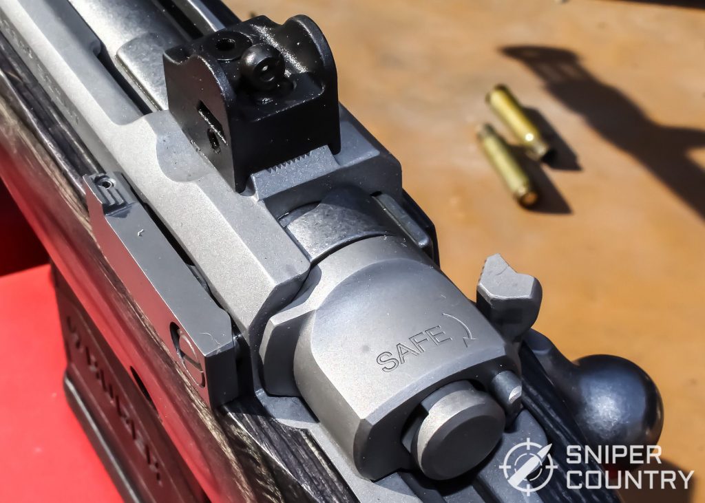 Rear sight safety of the Ruger scout rifle