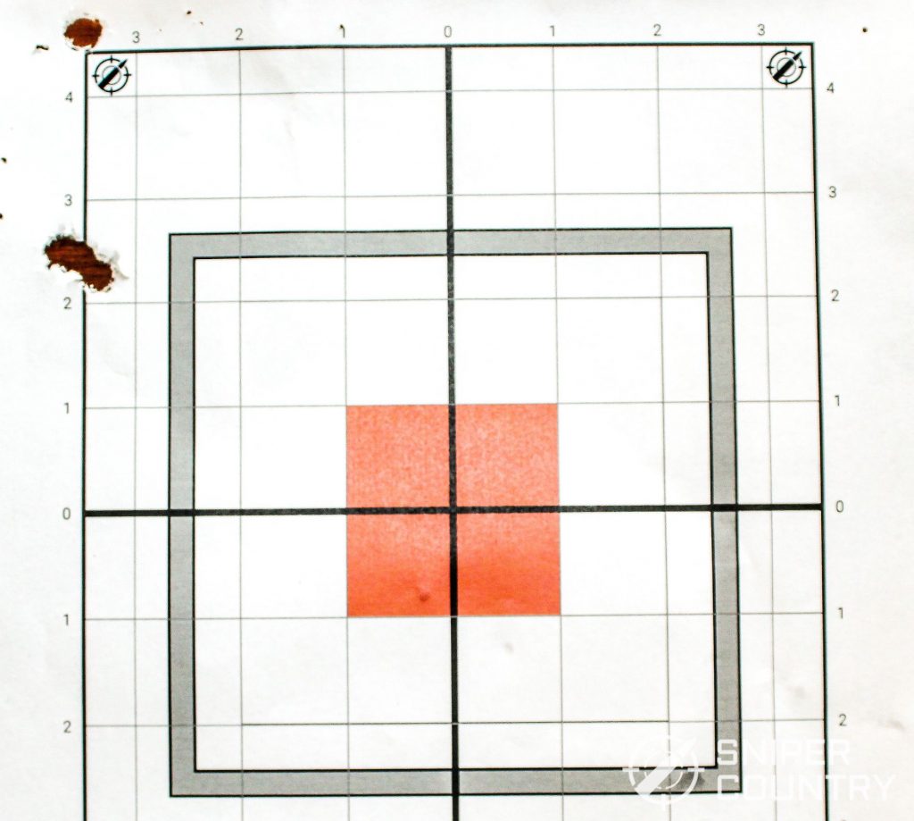 Target shot by handload cast Lee 160-grain tumble-lube SWC over 7,1 grains of Tite Group, by the Ruger GP100 revolver