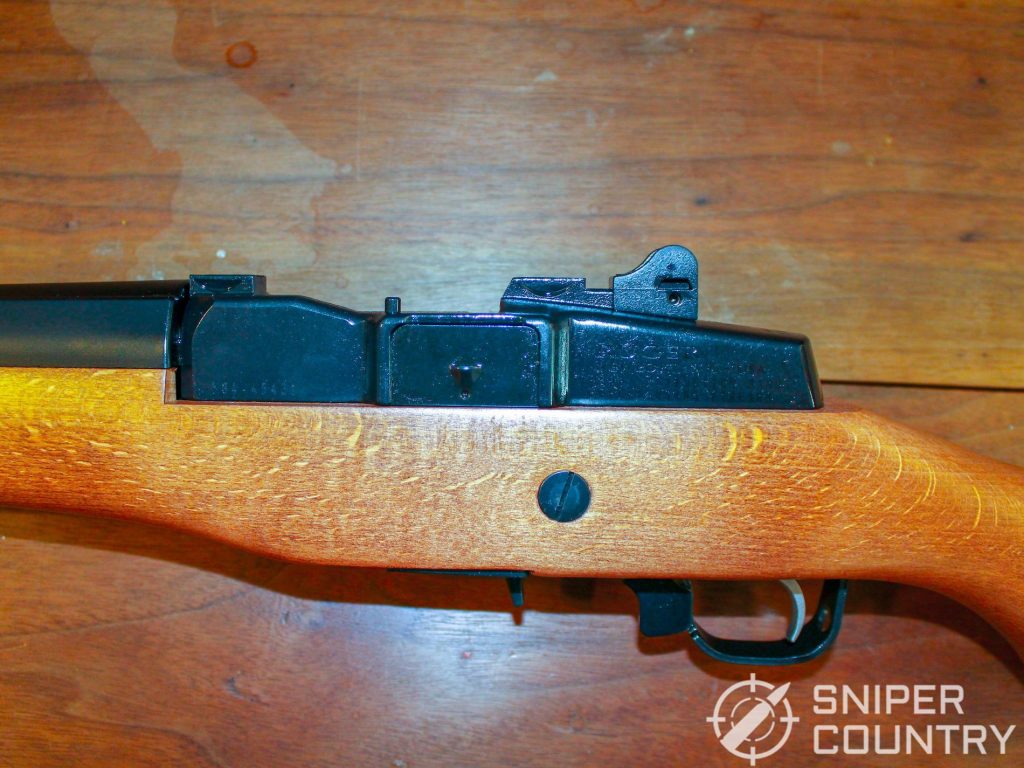 Ruger Mini-14 receiver on the left