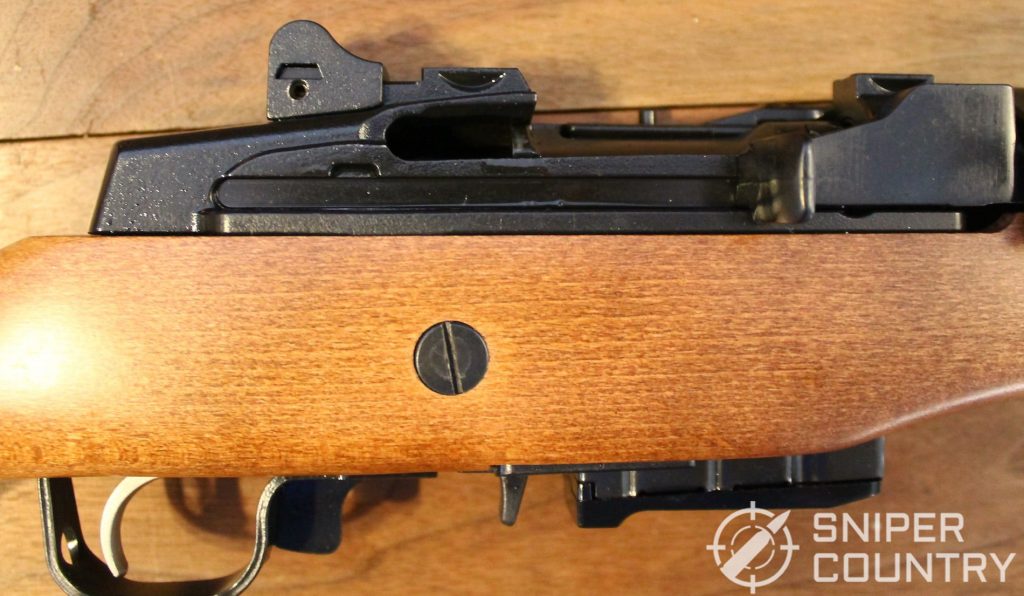 Ruger Mini-14 receiver on the right with mags