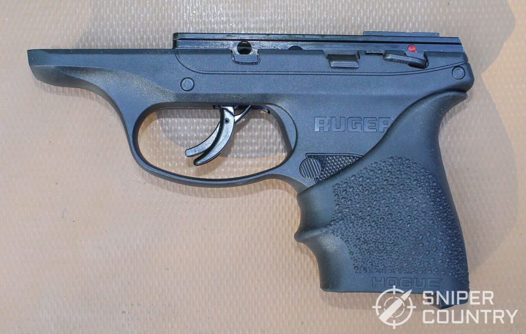 Ruger EC9s frame on the left