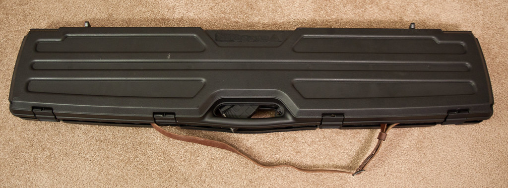 Best AR Pistol Cases A black hard AR-15 gun case photographed up close on the front side