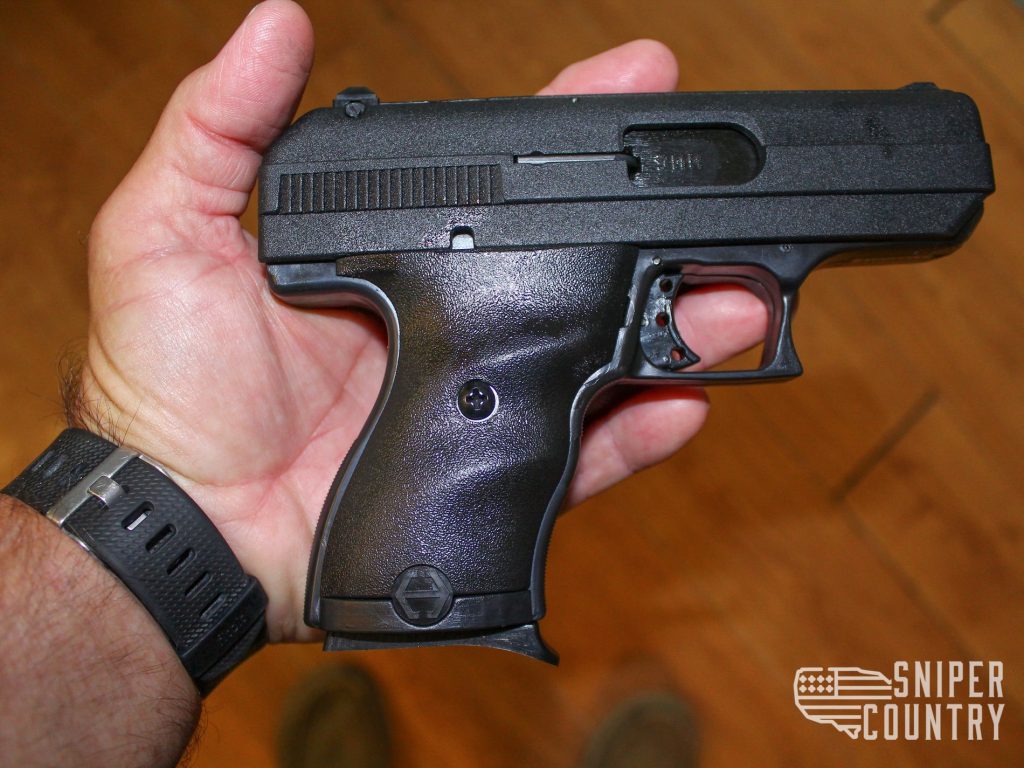 Hi-Point C9 review - gun shown in hand