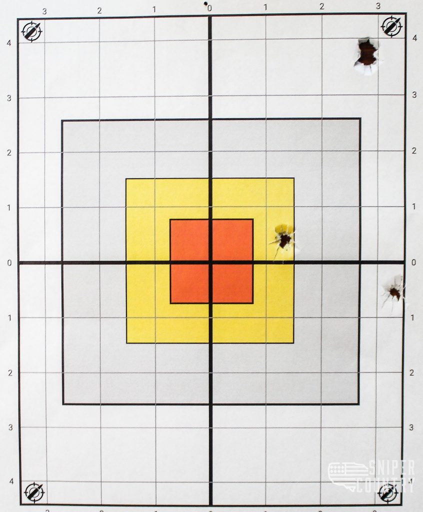 Target shot with Hi-Point C9 9mm using Maxx ammo