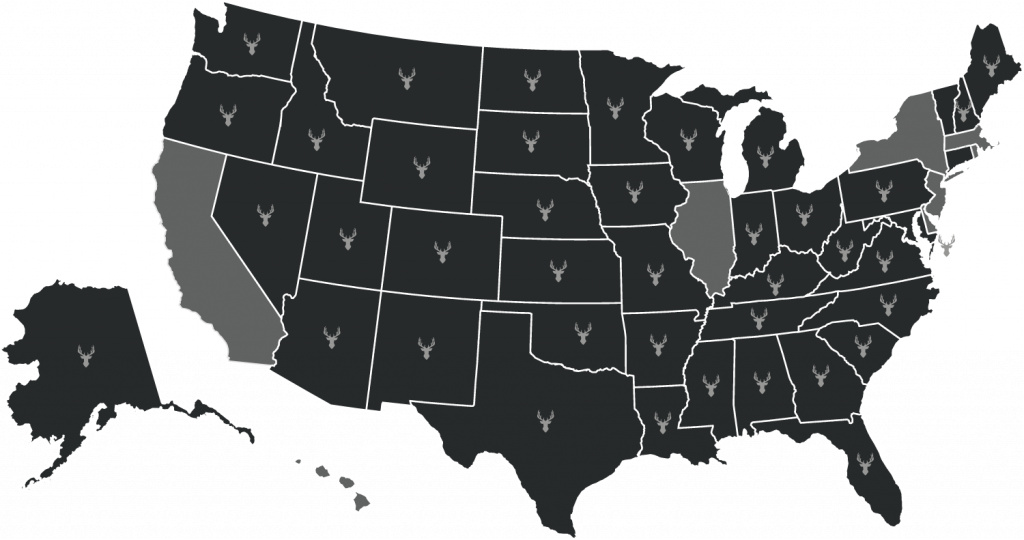 the American Suppressor Associationâ€™s map